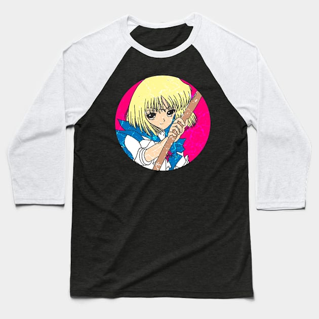 Manga Girl Baseball T-Shirt by Mila46